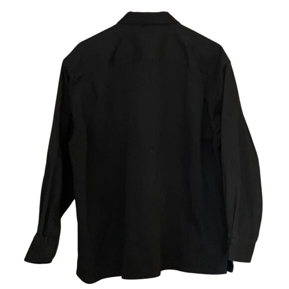 Longaberger Homestead Black Christmas Winter ButtonUp Shirt SZ L Basket Snowman - Picture 2 of 7